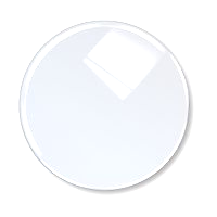 Clear round object on a white background