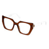 Brown eyeglasses on a white background