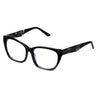 Black eyeglasses on a white background