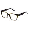 Tortoise shell cat-eye glasses on a white background