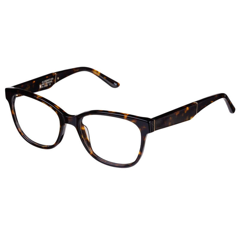 Tortoiseshell eyeglasses on a white background