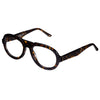 Tortoiseshell eyeglasses on a white background